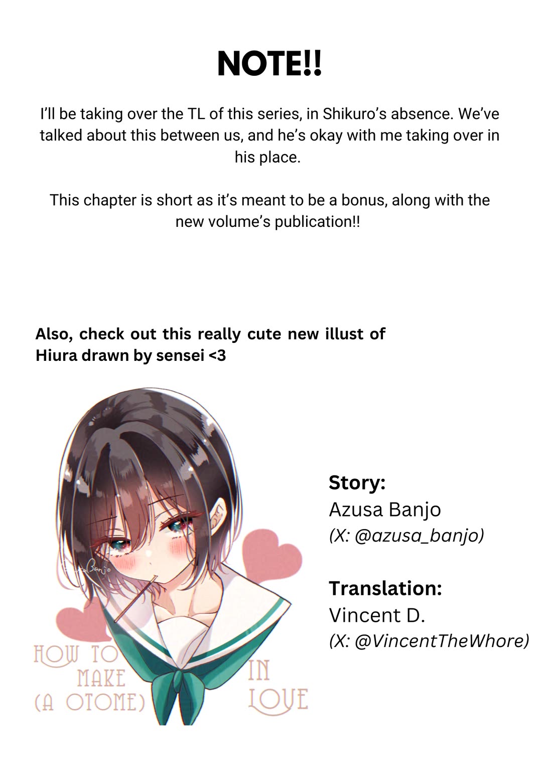 I turned my childhood friend (♂) into a girl Chapter 90.5 page 1 - Chapter 90.5