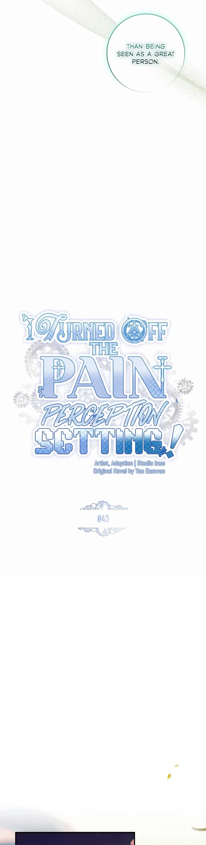 I Turned off the Pain Perception Setting! Chapter 43 page 9 - Chapter 43