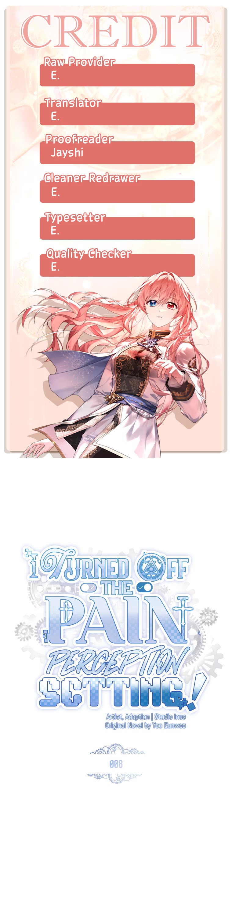 I Turned off the Pain Perception Setting! Chapter 8 page 1 - Chapter 8
