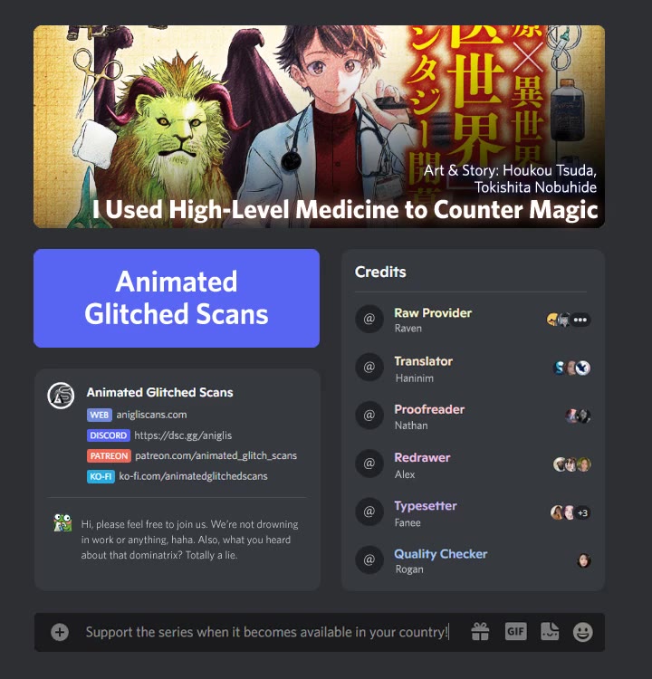I Used High-Level Medicine to Counter Magic Chapter 16 page 1 - Chapter 16