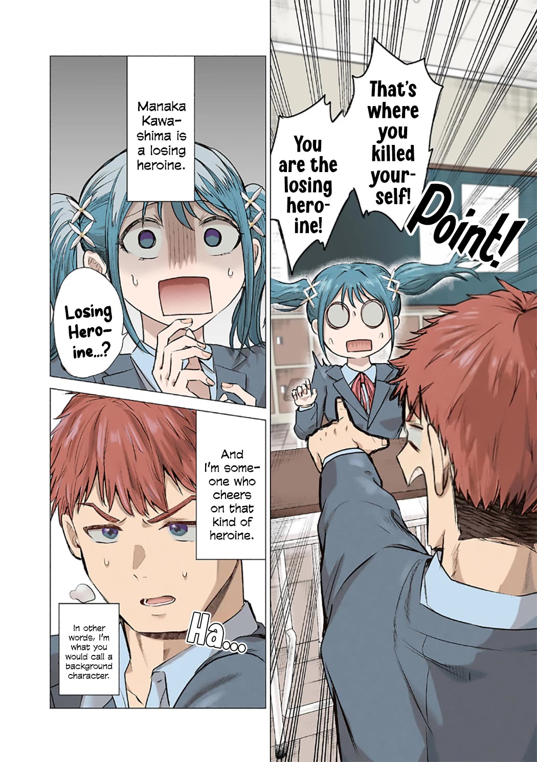I Want the Losing Heroine to Win!! Chapter 1 page 2 - Chapter 1: I Want Manaka Kawashima to Win!
