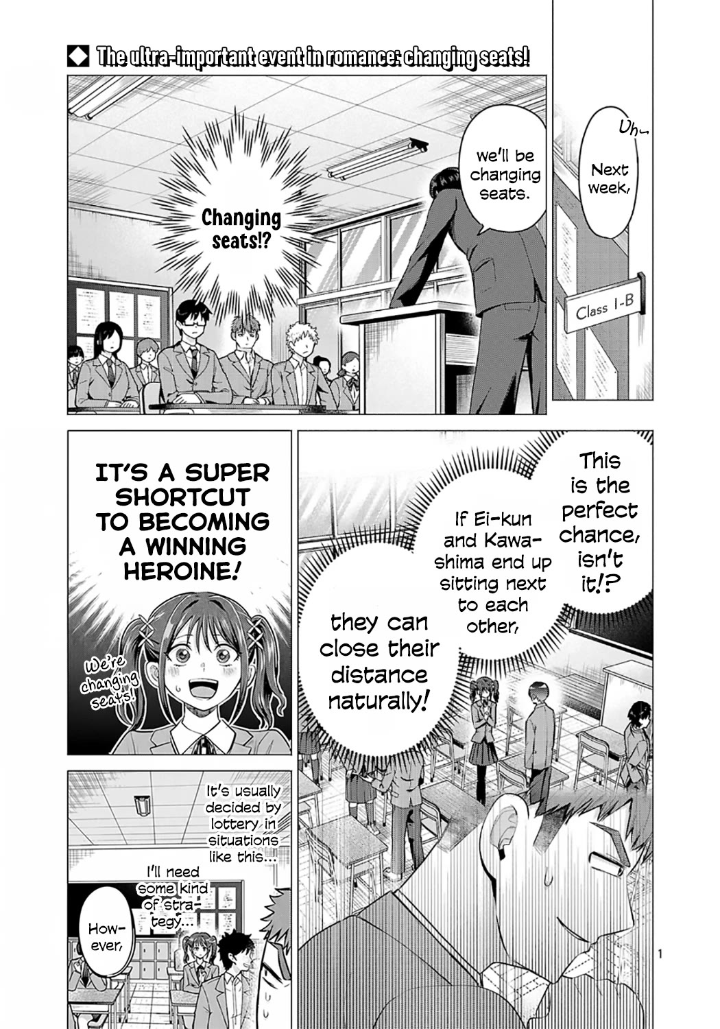 I Want the Losing Heroine to Win!! Chapter 2 page 1 - Chapter 2: I Want to Win the Seat Next to Him!