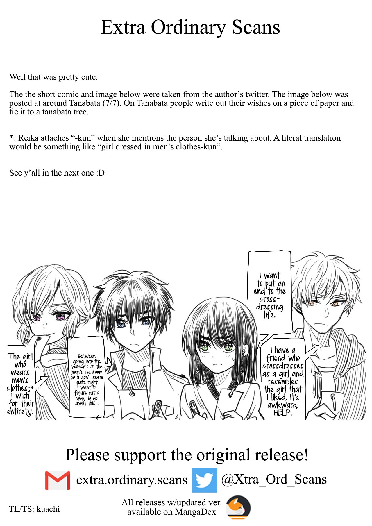 I want to cry with you on Thursday. Chapter 21.5 page 3 - Chapter 21.5: You are Special