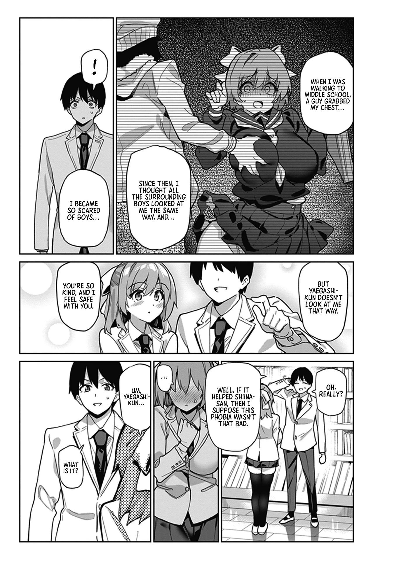 I Want to Do All Sorts of Things with Those Plump Titties! Anthology Comic Chapter 1.1 page 10 - Vol.1 Chapter 1: Scaredy Shiina-San and Yaegashi-Kun - Gotou Masaki