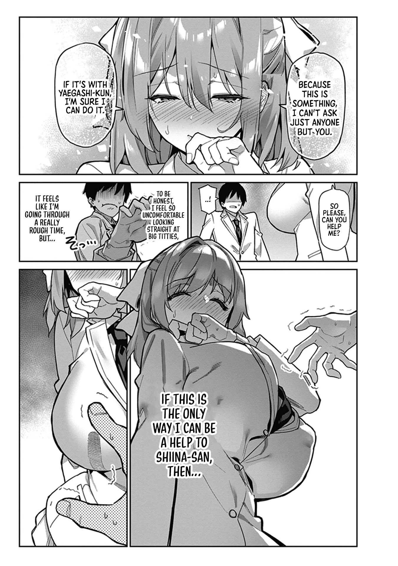 I Want to Do All Sorts of Things with Those Plump Titties! Anthology Comic Chapter 1.1 page 12 - Vol.1 Chapter 1: Scaredy Shiina-San and Yaegashi-Kun - Gotou Masaki