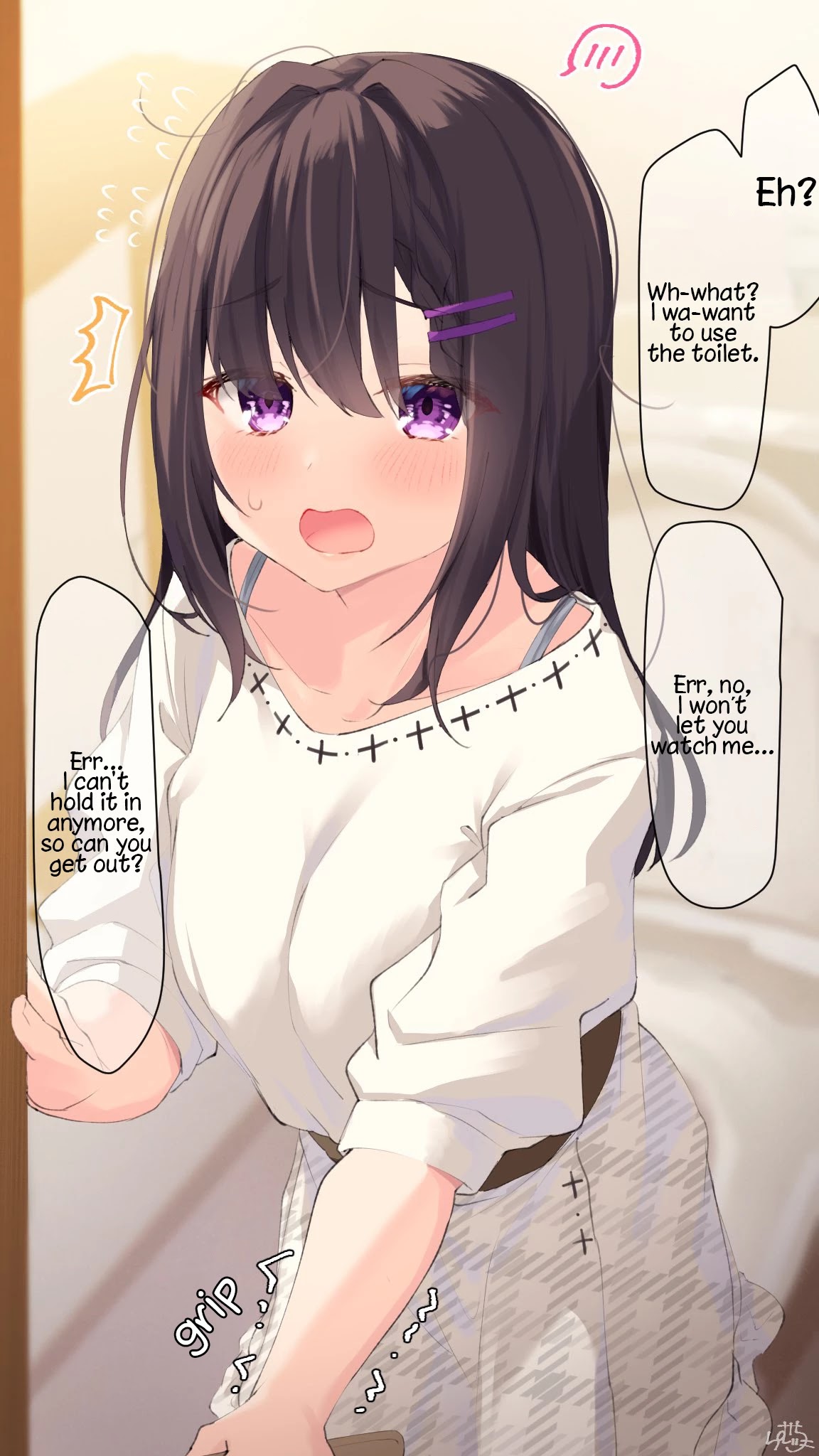 I Want Your Underwear! Chapter 11 page 1 - Chapter 11: Blocking Chapatsu-chan at the toilet