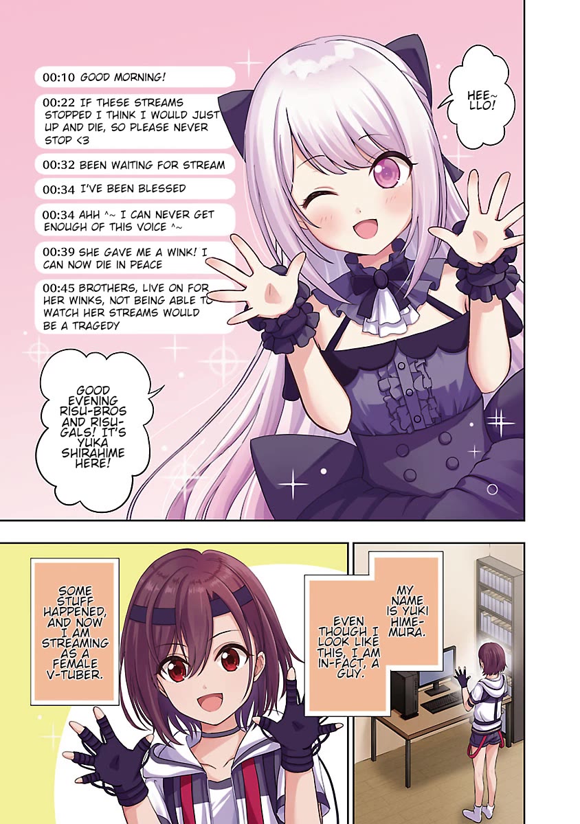 I was Heartbroken, So I Became a VTuber, But Then I Became Popular with the Older Ladies Chapter 1 page 1 - Chapter 1: An Unexpectedly Gorgeous Girl?!