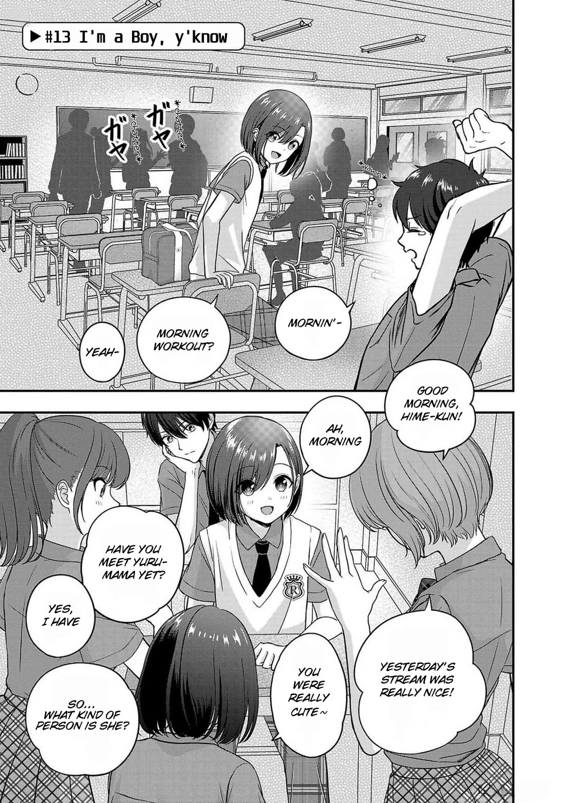 I was Heartbroken, So I Became a VTuber, But Then I Became Popular with the Older Ladies Chapter 13 page 1 - Chapter 13: I'm a Boy, Y'know
