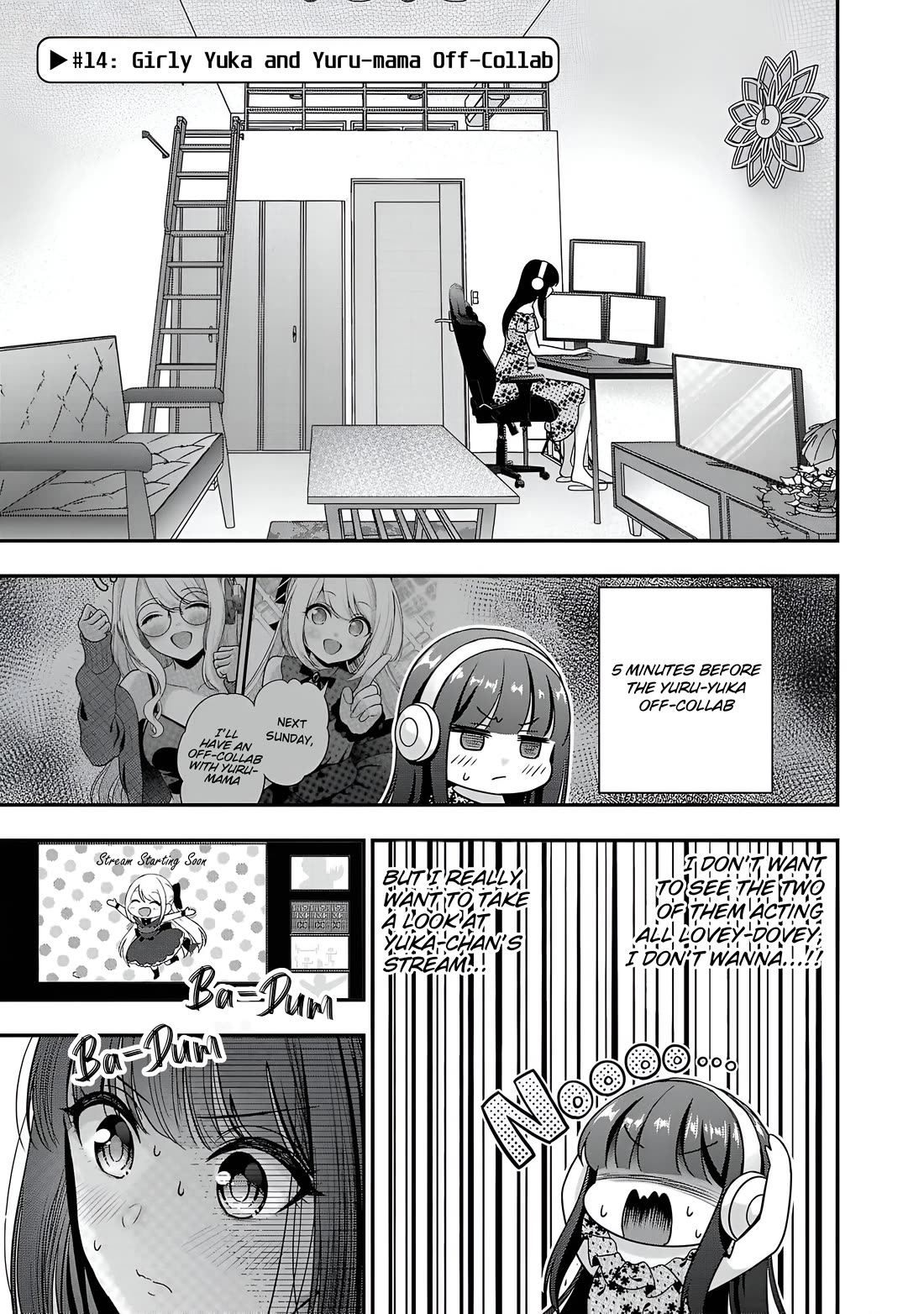 I was Heartbroken, So I Became a VTuber, But Then I Became Popular with the Older Ladies Chapter 14 page 1 - Chapter 14: Girly Yuka And Yurumama off-collab!
