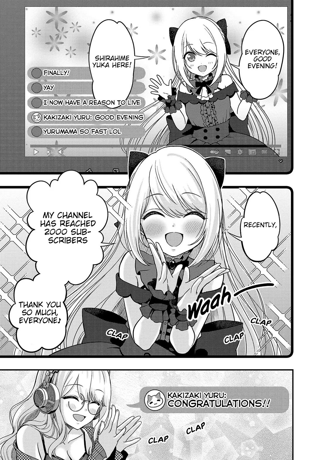 I was Heartbroken, So I Became a VTuber, But Then I Became Popular with the Older Ladies Chapter 8 page 11 - Chapter 8: 2000 subscribers Commemorative Stream (First half)