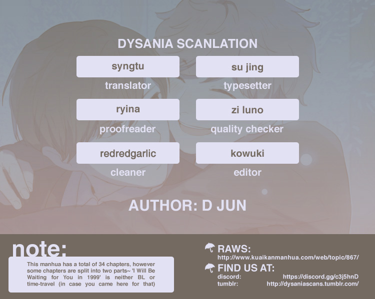 I Will Be Waiting for You in 1999* Chapter 6 page 1 - Chapter 6: I Don't Want Your Apology