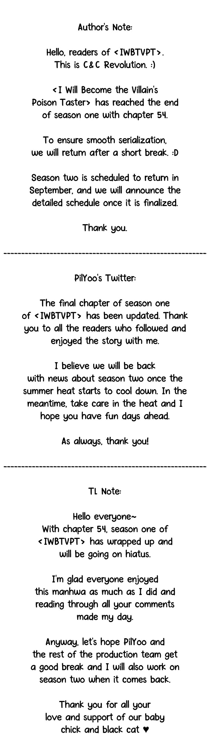 I Will Become the Villain's Poison Taster Chapter 54 page 52 - Chapter 54: End of Season 1
