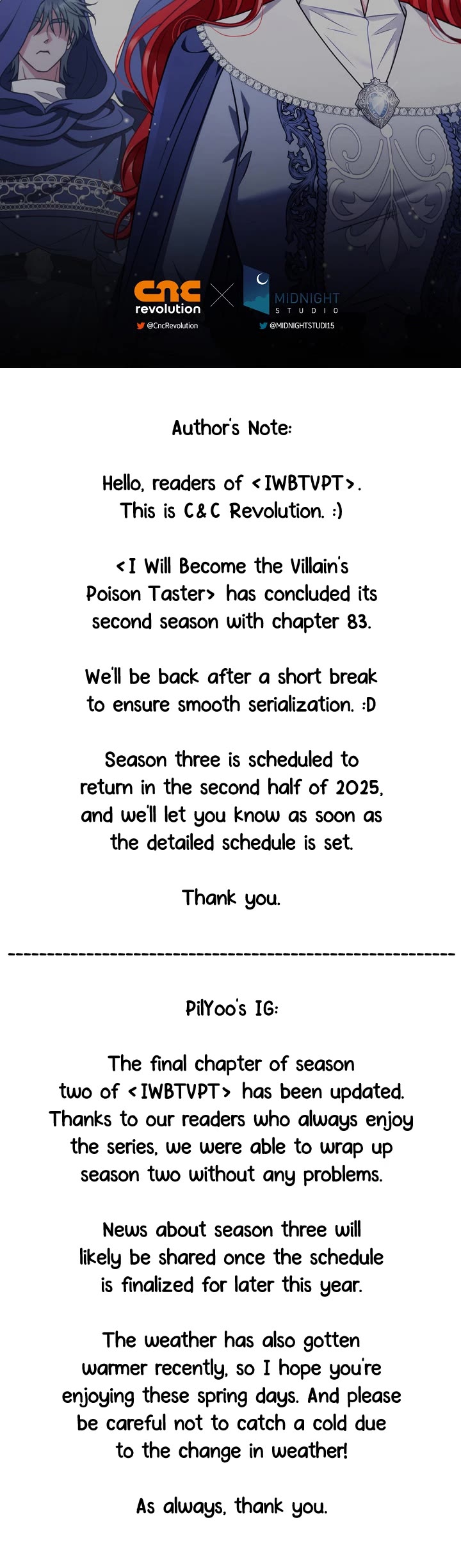 I Will Become the Villain's Poison Taster Chapter 83 page 45 - Chapter 83: End of Season 2