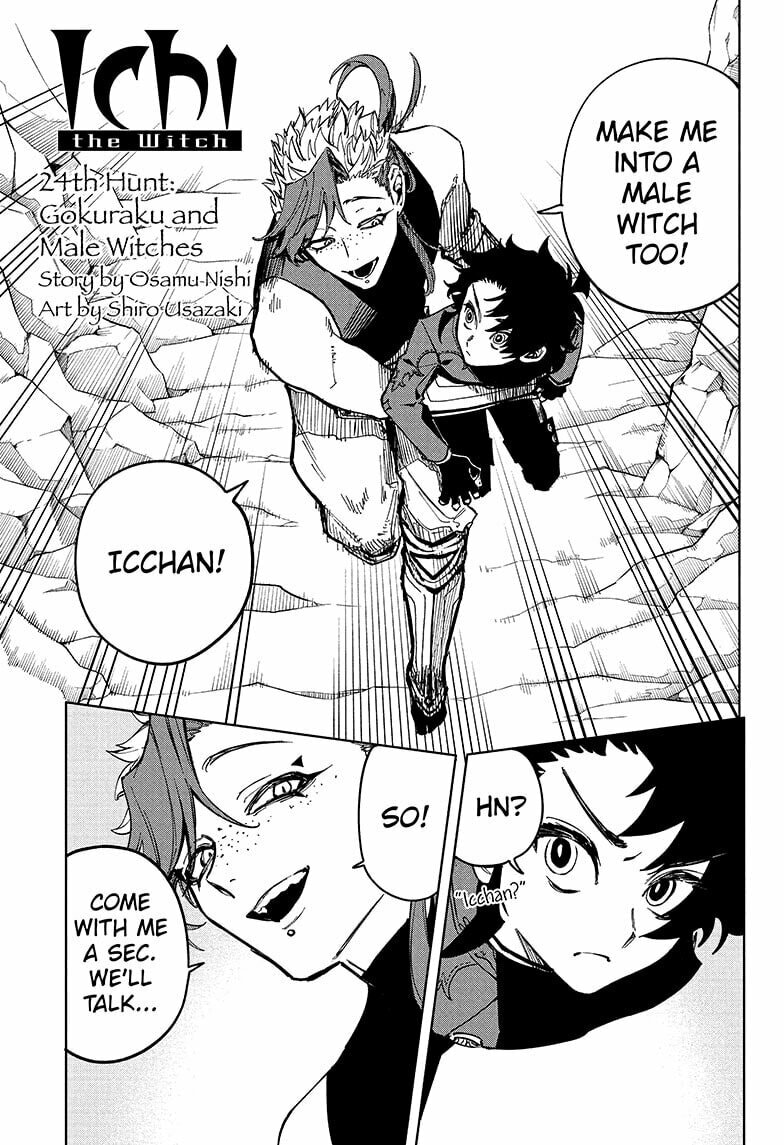 Ichi the Witch Chapter 24 page 1 - Chapter 24: Gokuraku and Male Witches