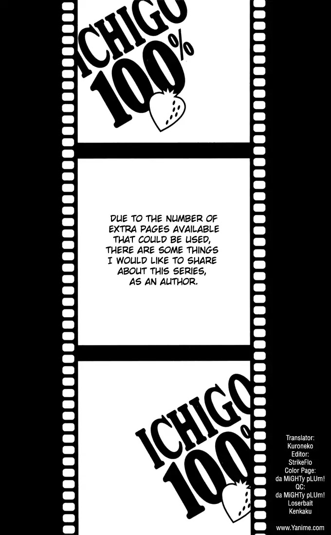 Ichigo 100% Chapter 167.4 page 1 - Chapter 167.4: Author's Notes