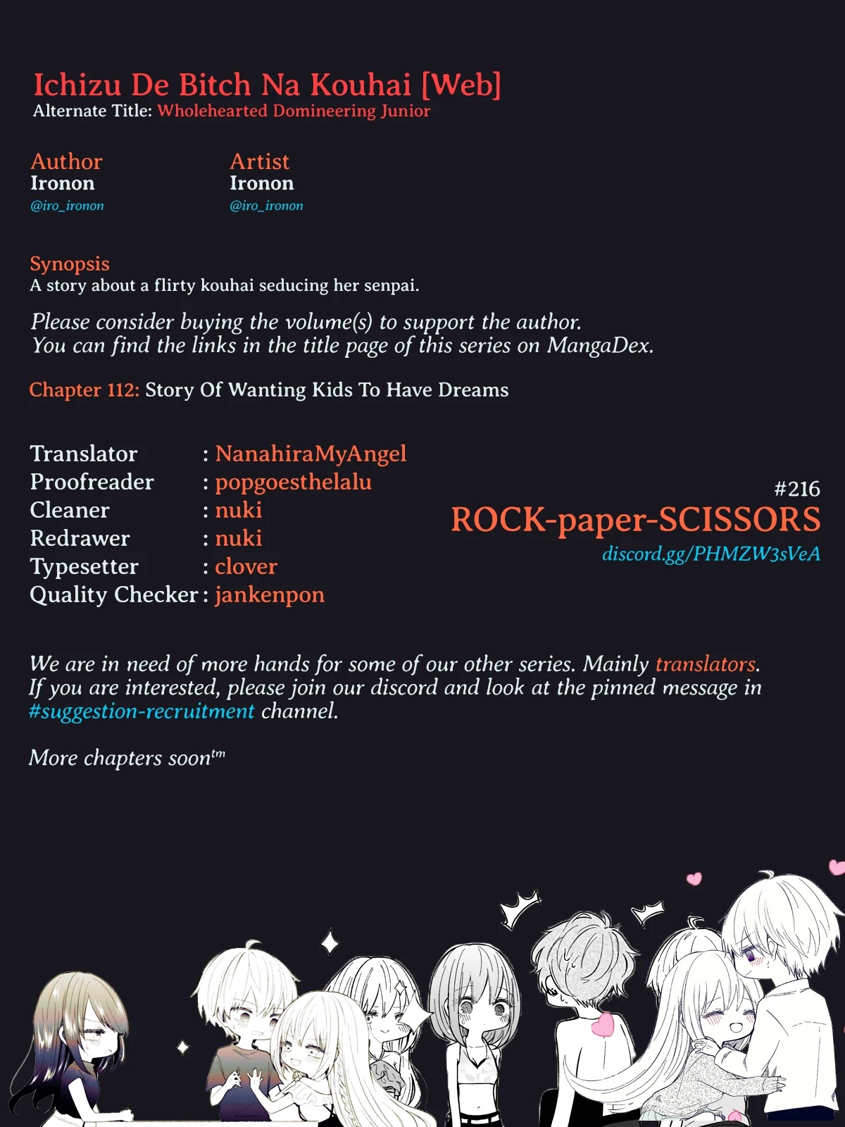 Ichizu de Bitch na Kouhai Chapter 112 page 5 - Chapter 112: Story Of Wanting Kids To Have Dreams