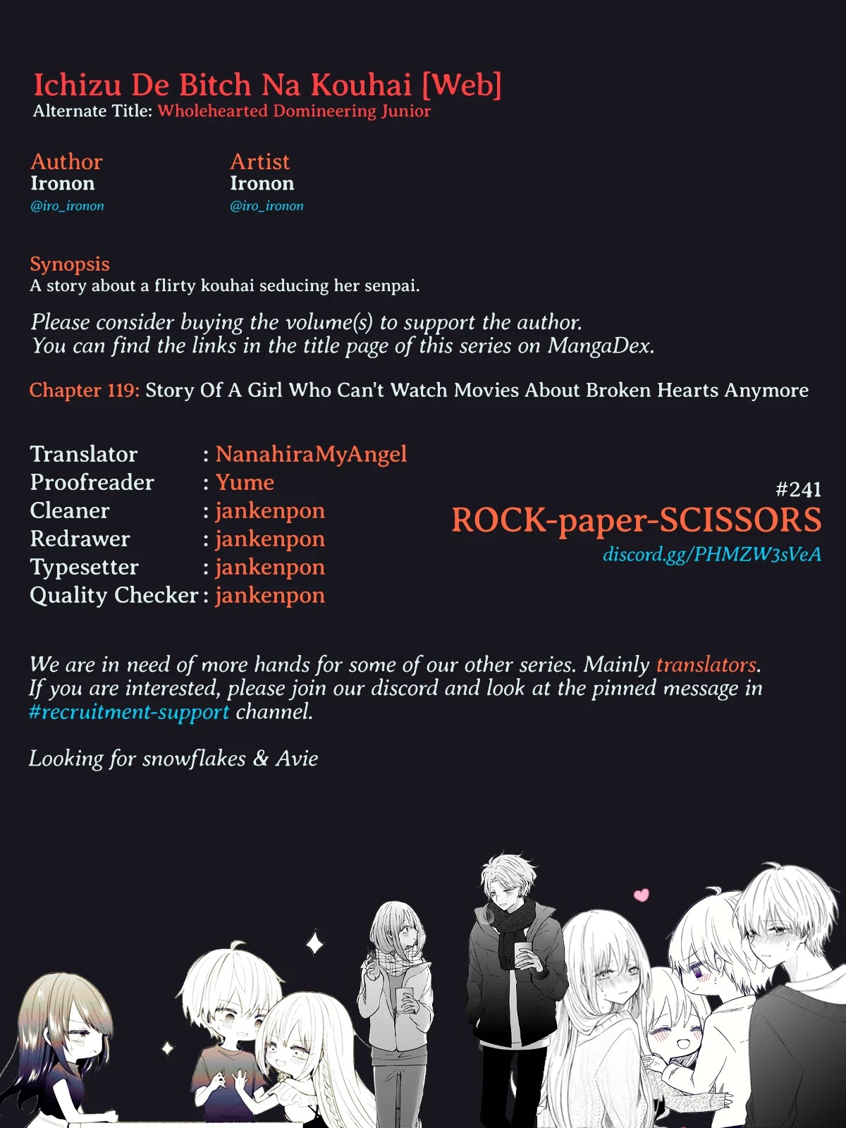 Ichizu de Bitch na Kouhai Chapter 119 page 6 - Chapter 119: Story Of A Girl Who Can't Watch Movies About Broken Hearts Anymore