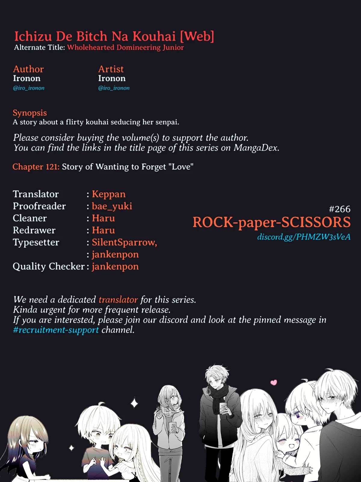 Ichizu de Bitch na Kouhai Chapter 121 page 6 - Chapter 121: Story of Wanting to Forget "Love"