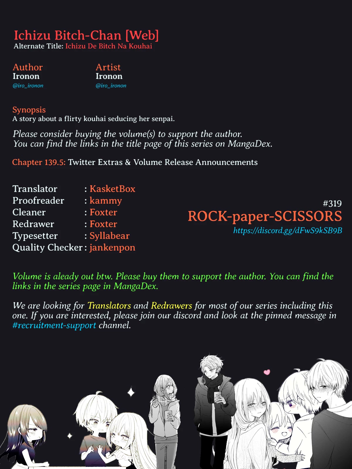 Ichizu de Bitch na Kouhai Chapter 135.5 page 18 - Chapter 135.5: Twitter Extras & Volume Release Announcements