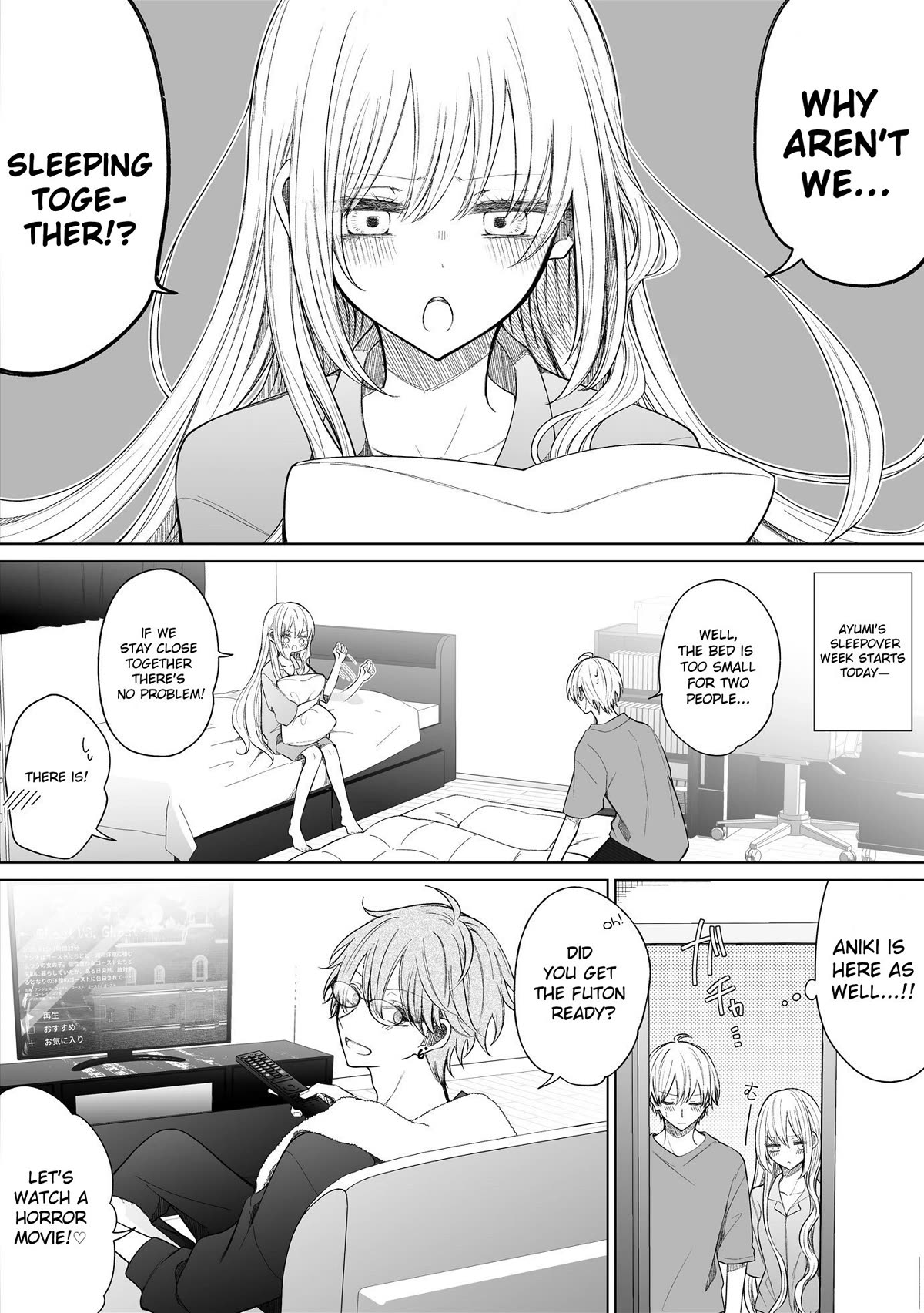 Ichizu de Bitch na Kouhai Chapter 146 page 1 - Chapter 146: Story About Watching a Horror Movie