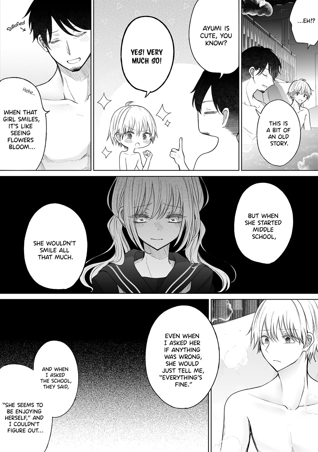 Ichizu de Bitch na Kouhai Chapter 158 page 4 - Chapter 158: Story About Entering the Onsen with the Girlfriend’s Father