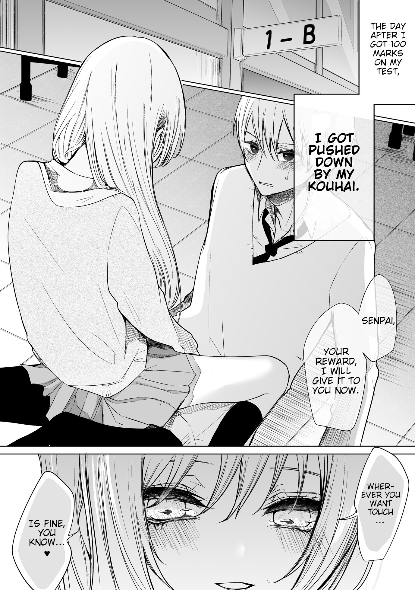 Ichizu de Bitch na Kouhai Chapter 16.2 page 1 - Chapter 16.2: My flirtatious kouhai and her “reward”