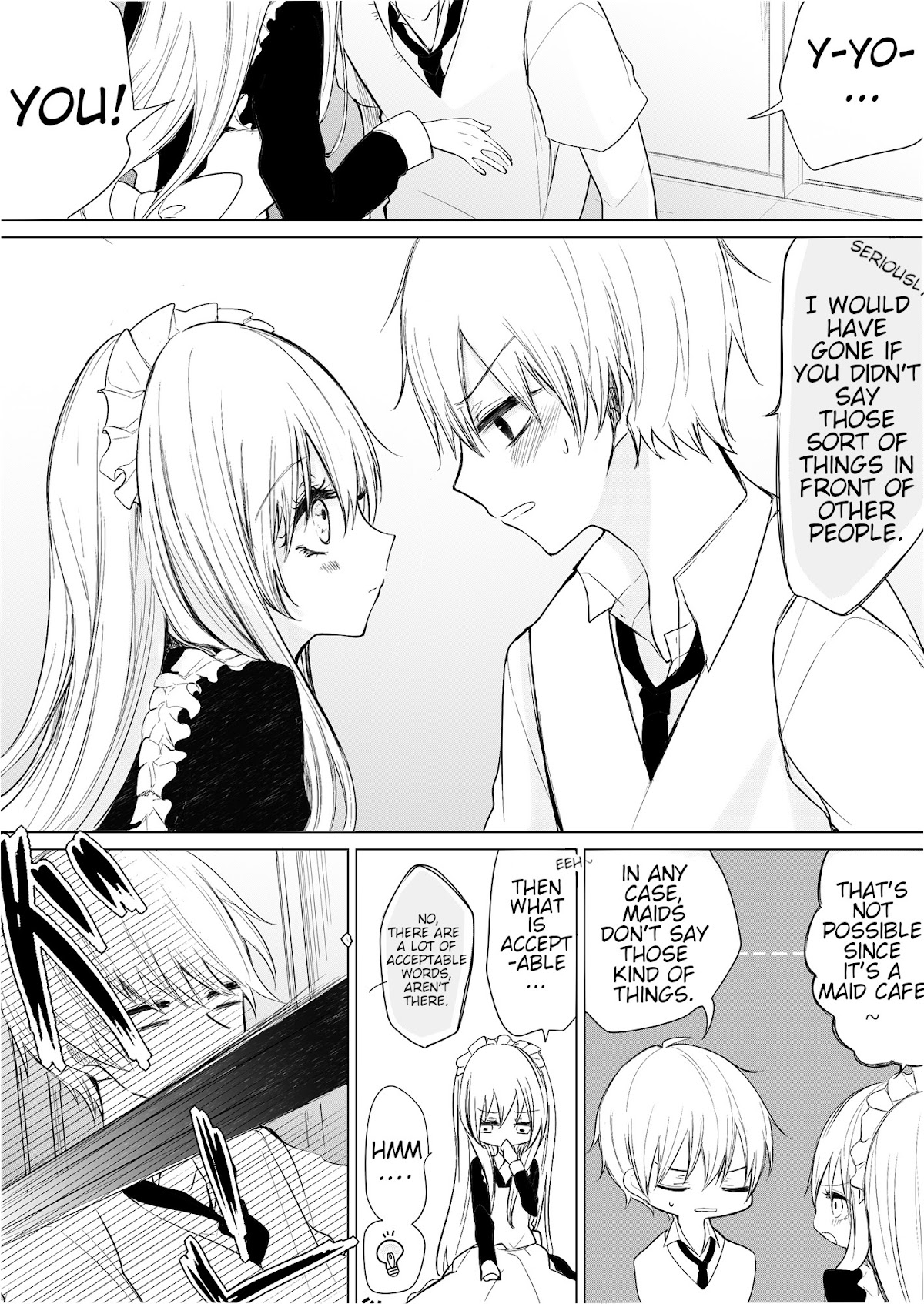Ichizu de Bitch na Kouhai Chapter 7 page 3 - Chapter 7: The story of the flirtatious kouhai that became a maid.