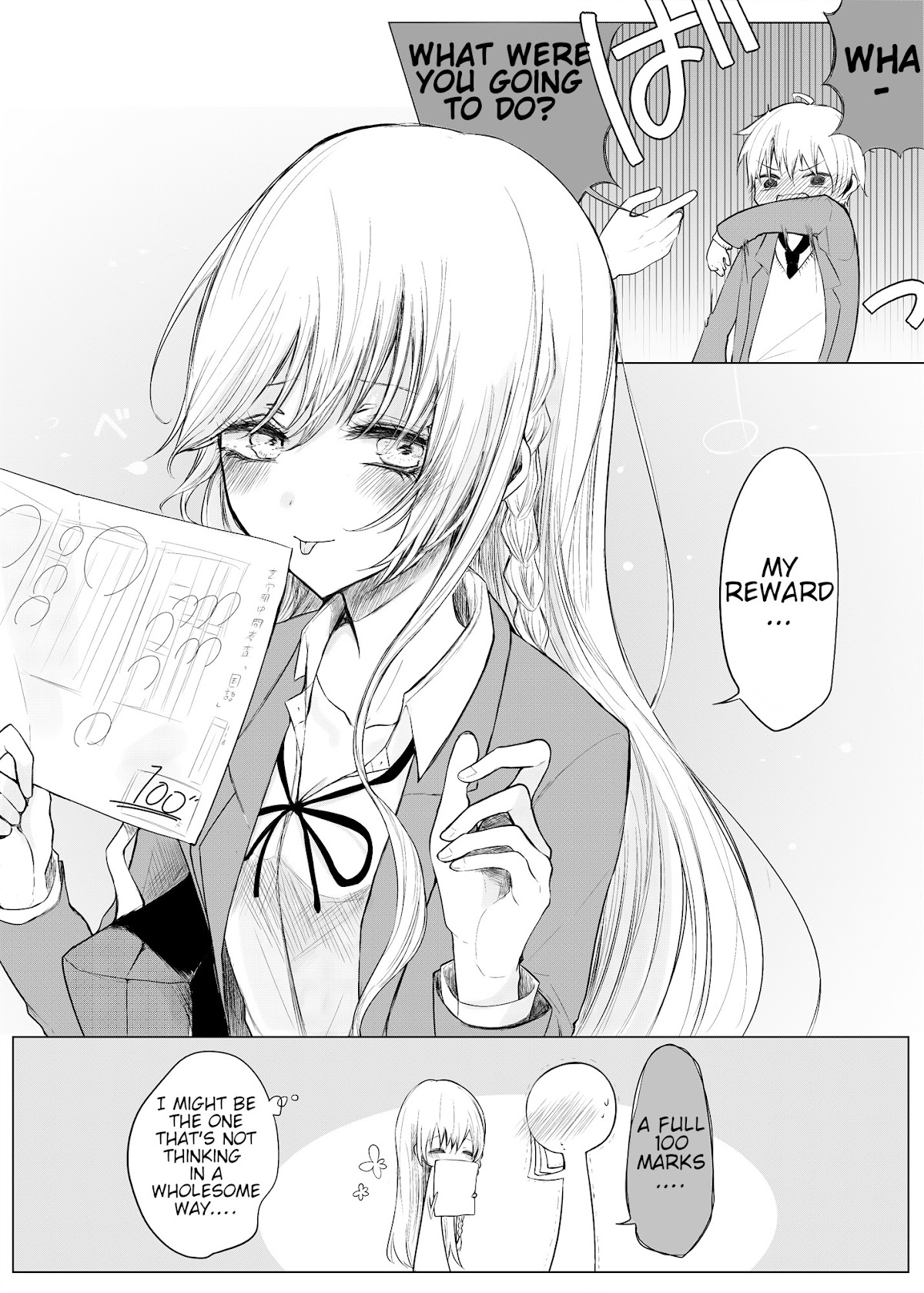 Ichizu de Bitch na Kouhai Chapter 9 page 4 - Chapter 9: A story about the flirtatious junior that worked hard