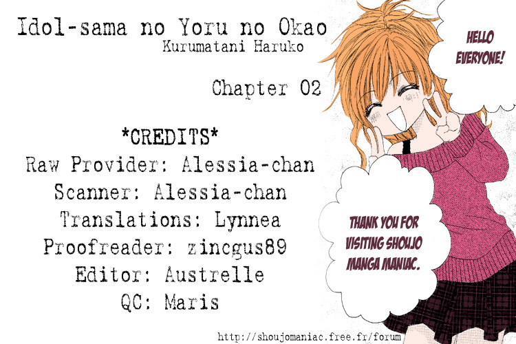 Idol-sama no Yoru no Okao Chapter 2 page 1 - Chapter 2