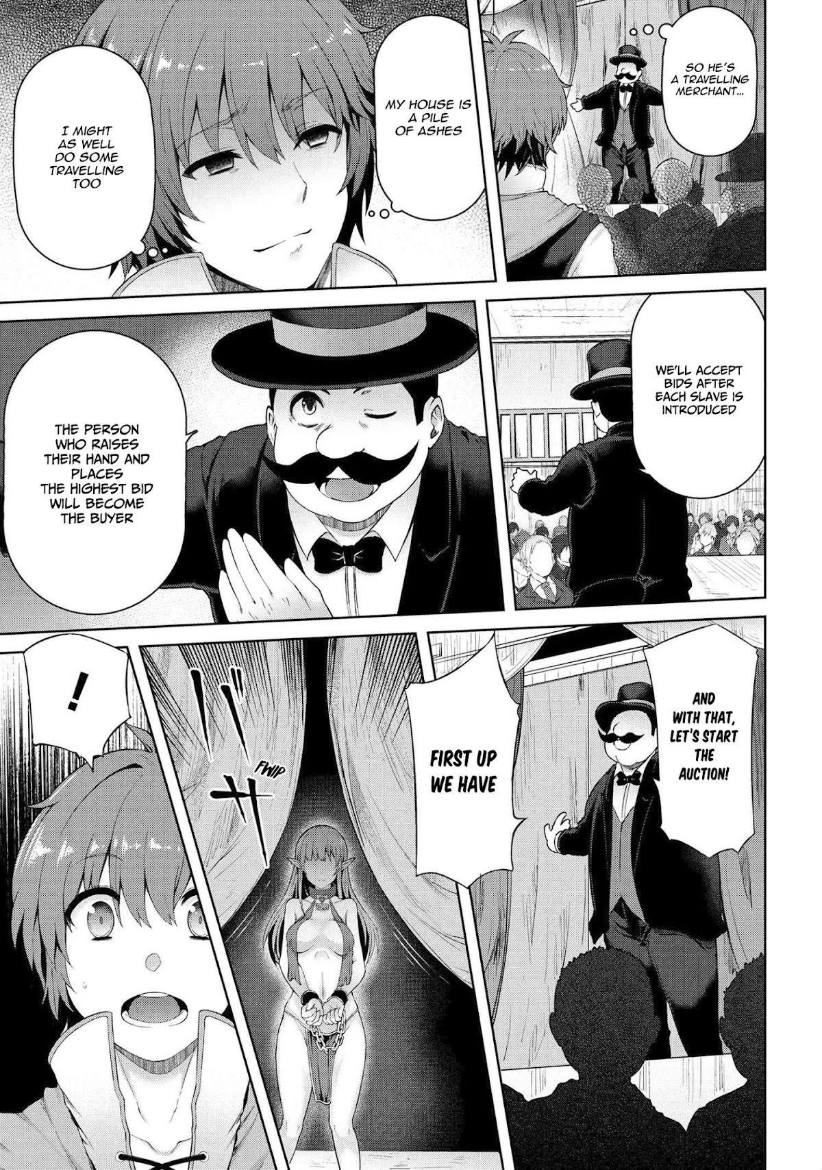 Ie ga Moete Jinsei Dou Demo Yoku Natta kara, Nokotta Nakenashi no Kin de Dark Elf no Dorei o Katta Chapter 1 page 15 - Chapter 1: Dark Elf Slave (1)