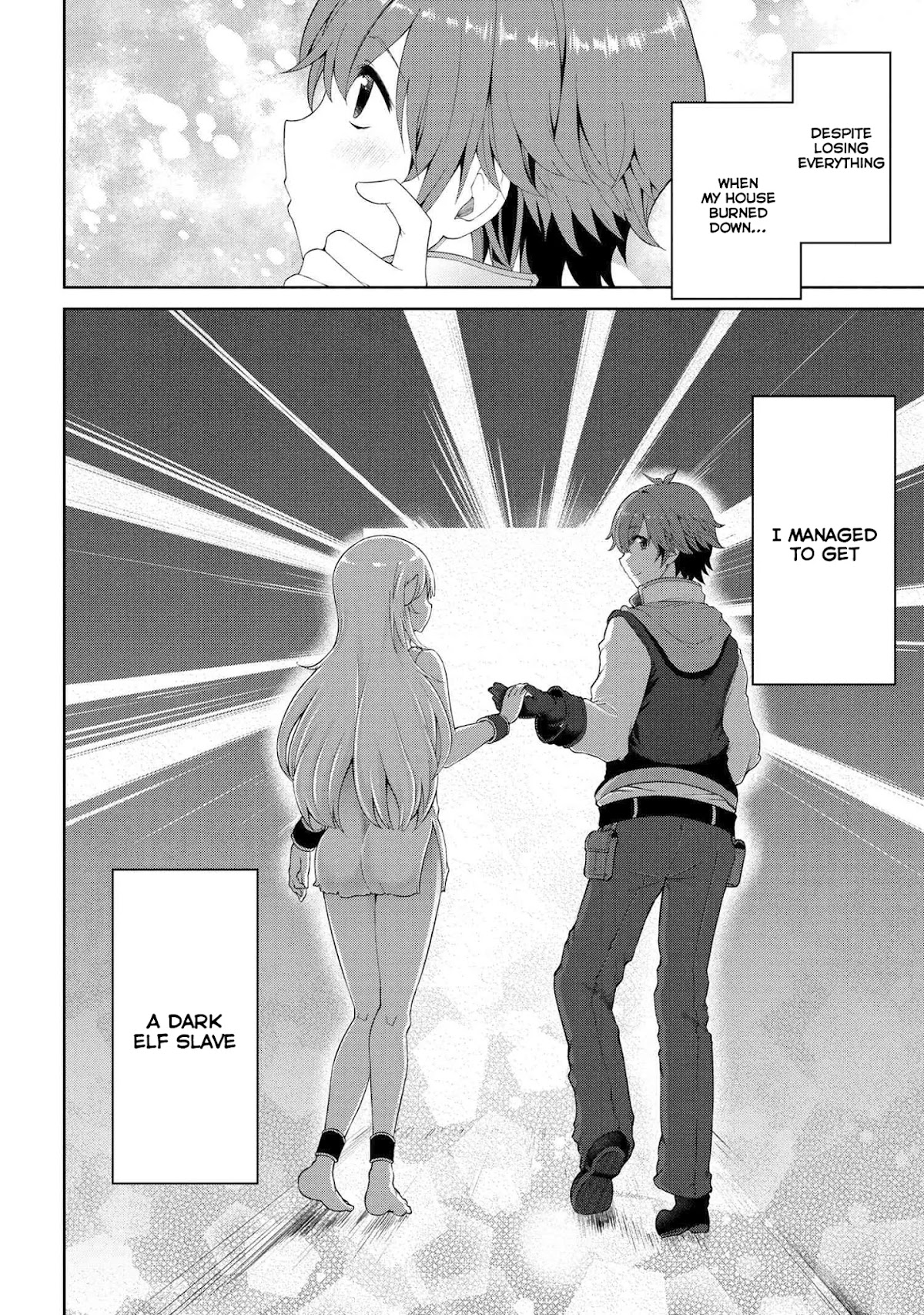 Ie ga Moete Jinsei Dou Demo Yoku Natta kara, Nokotta Nakenashi no Kin de Dark Elf no Dorei o Katta Chapter 1 page 34 - Chapter 1: Dark Elf Slave (1)