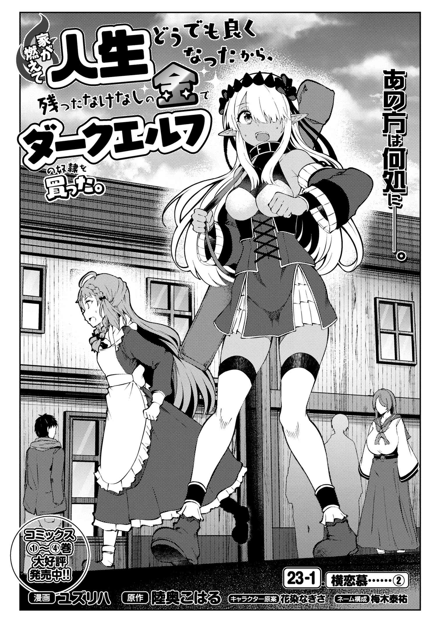 Ie ga Moete Jinsei Dou Demo Yoku Natta kara, Nokotta Nakenashi no Kin de Dark Elf no Dorei o Katta Chapter 23.1 page 2 - Chapter 23.1