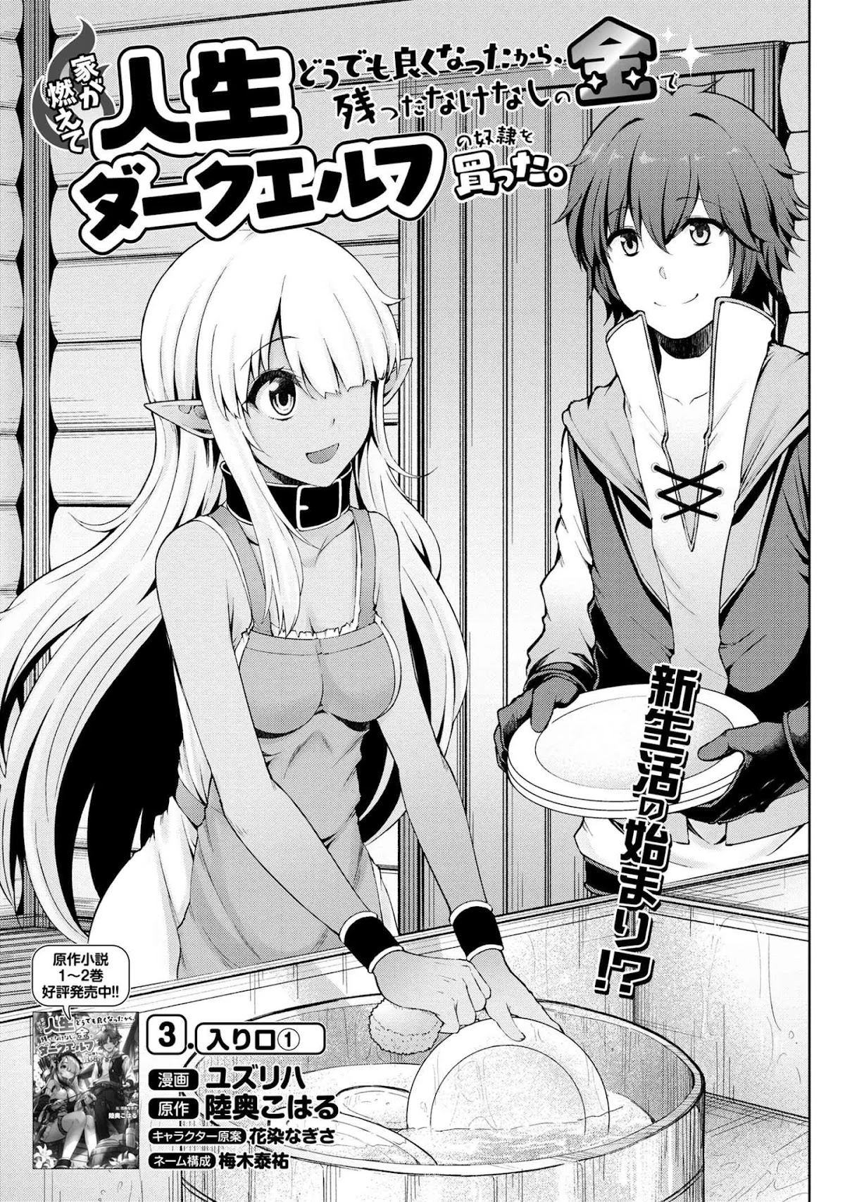 Ie ga Moete Jinsei Dou Demo Yoku Natta kara, Nokotta Nakenashi no Kin de Dark Elf no Dorei o Katta Chapter 3.1 page 2 - Chapter 3.1
