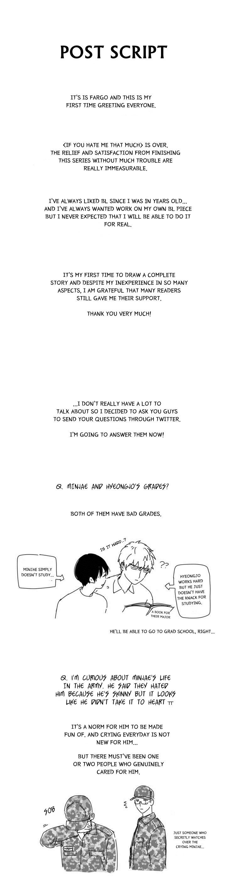 If You Hate Me that Much Chapter 18.5 page 1 - Chapter 18.5 : Post Script
