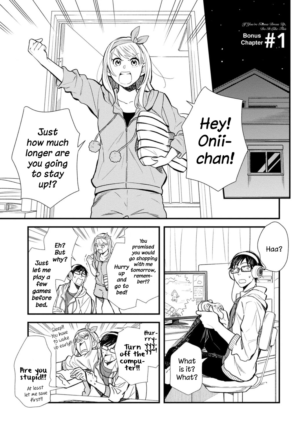 If You're Gonna Dress up, Do It Like This Chapter 16.1 page 1 - Chapter 16.1: Volume 2 Omake 1