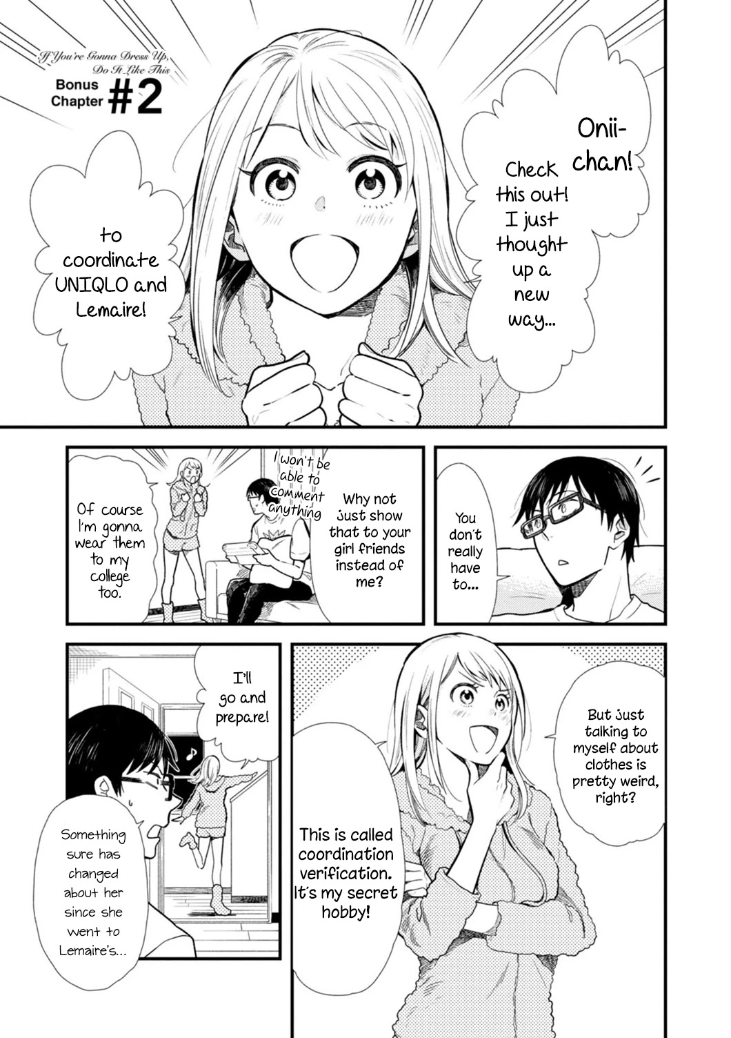 If You're Gonna Dress up, Do It Like This Chapter 16.2 page 1 - Chapter 16.2: Volume 2 Omake 2