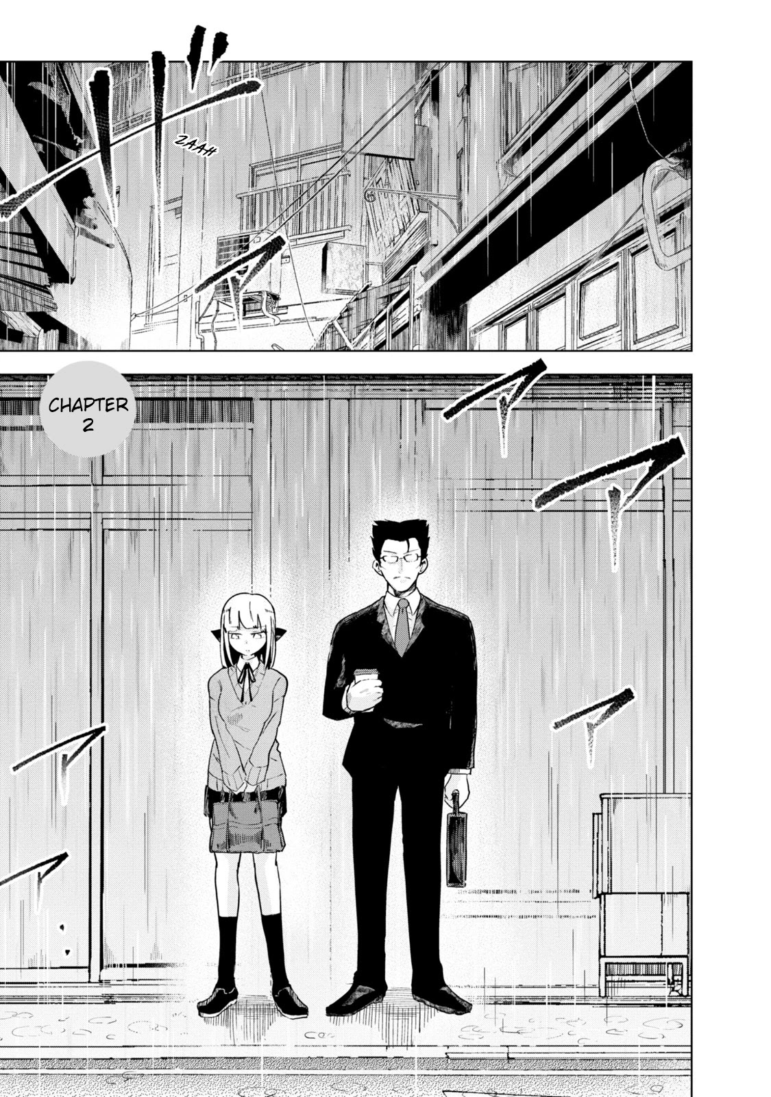 Iji-san Chi wa Sunao ni Narenai Chapter 2 page 1 - Chapter 2: Iji-san Family's Rained In