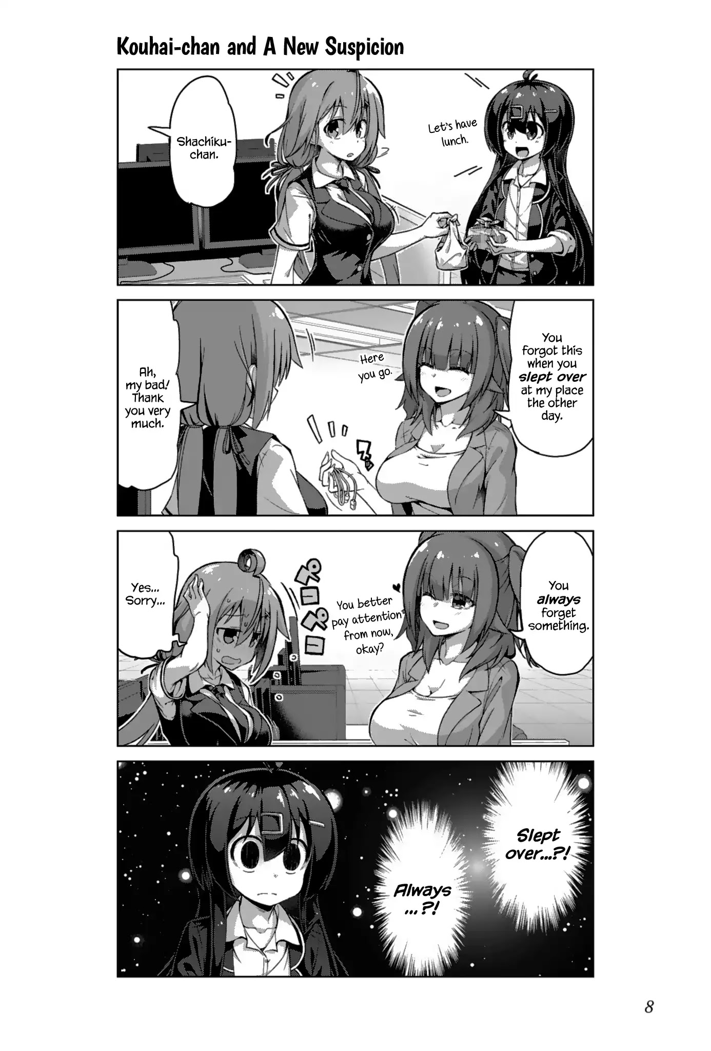 Iki no Kore! Shachiku-chan Chapter 13 page 6 - Chapter 13: The Story of an Adult's Sleepover