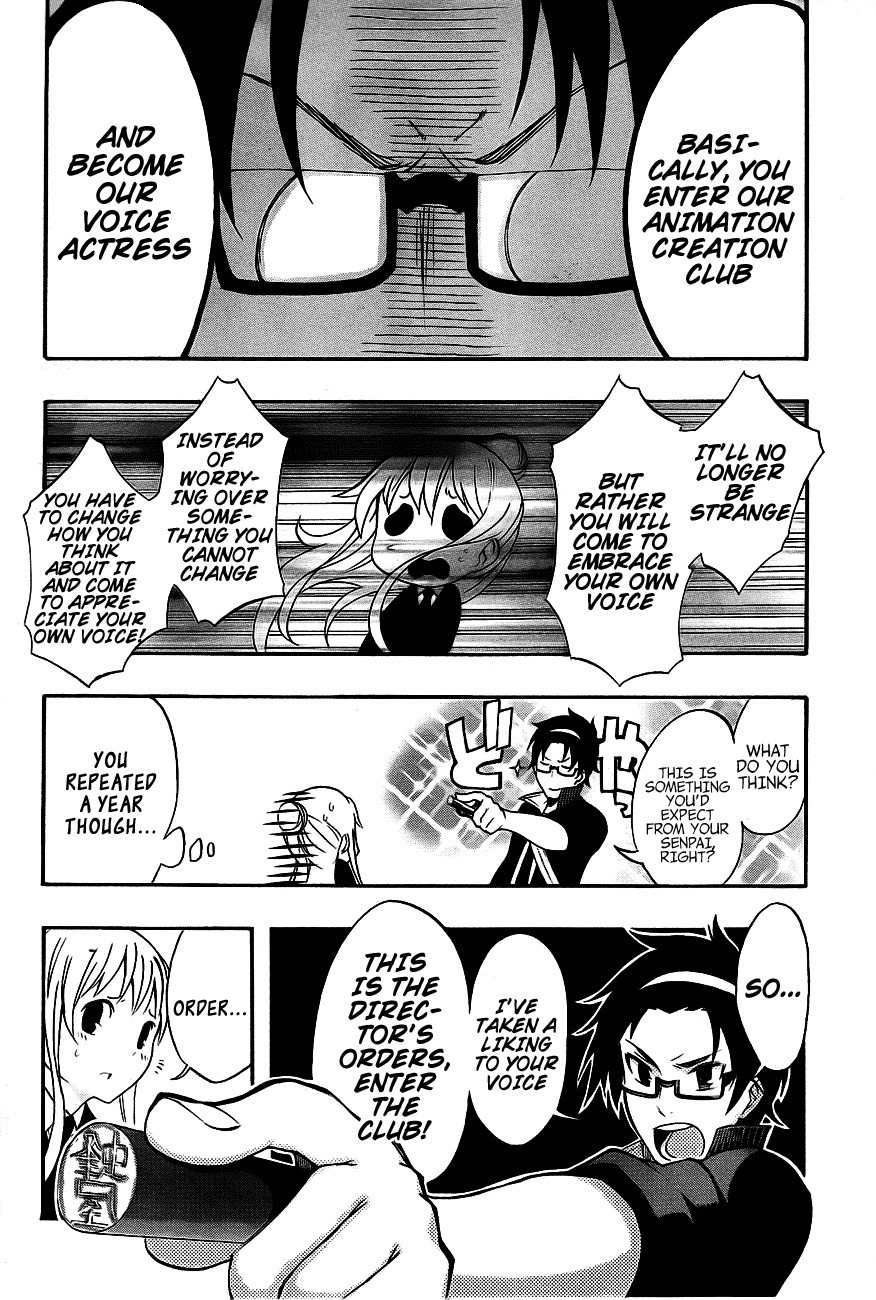 Ikusaba Animation Chapter 2 page 7 - Chapter 2: "Give Your Voice To Our Anime!!!"