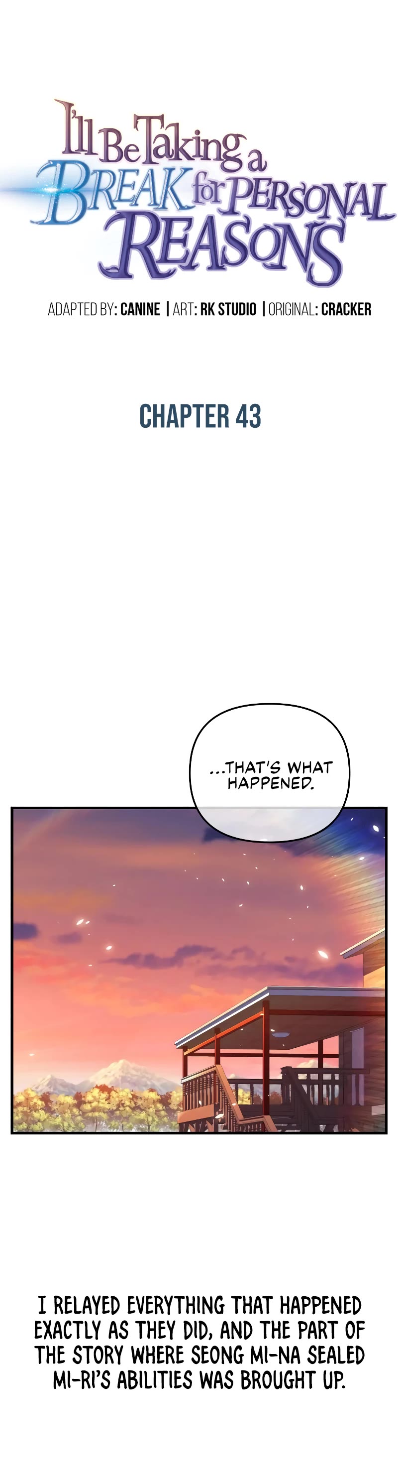 I’ll be Taking a Break for Personal Reasons Chapter 43 page 8 - Chapter 43