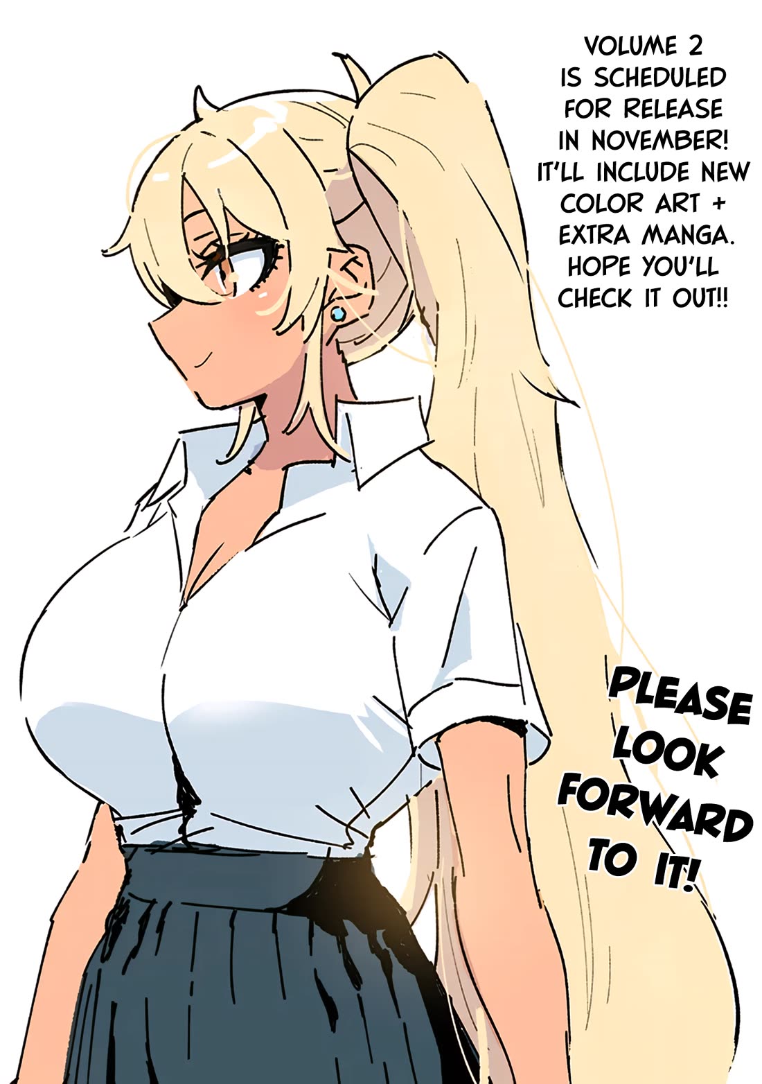 I’m a High School Boy, but I Got Gender-Swapped Into a Gyaru Chapter 19.5 page 1 - Chapter 19.5: Volume 2 release announcement