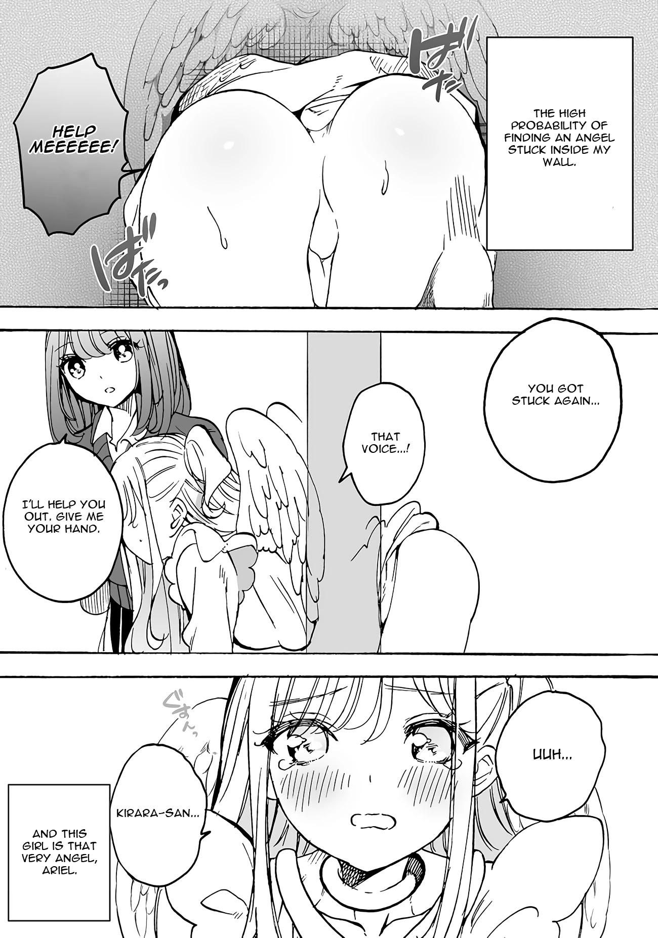I'm an Elite Angel, But I'm Troubled By an Impregnable High School Girl Chapter 12.5 page 2 - Chapter 12.5: Extra 3: The Angel Only I Can See and the Hole-in-the-Wall Incident