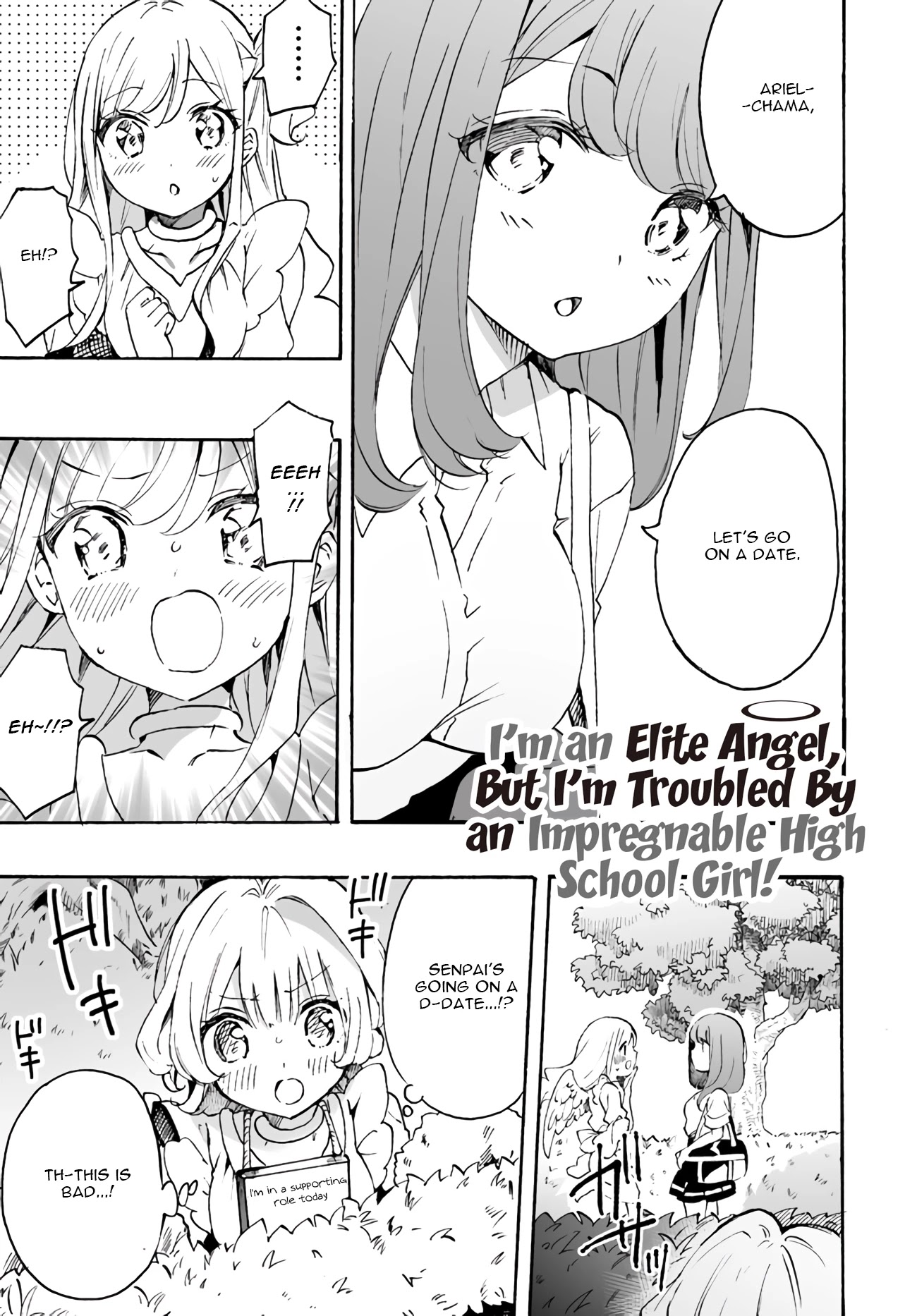 I'm an Elite Angel, But I'm Troubled By an Impregnable High School Girl Chapter 6 page 1 - Chapter 6: An Angel Goes On a Date With a High School Girl