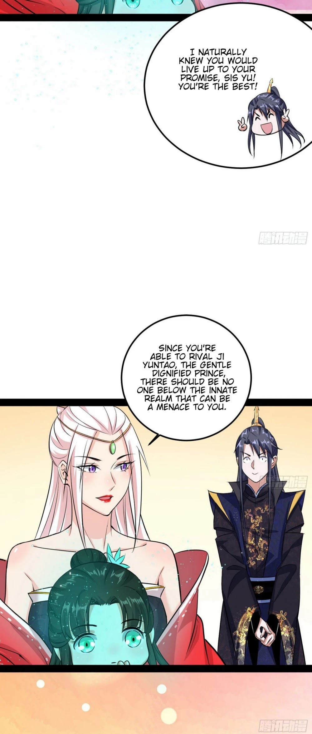 I'm an Evil God Chapter 86 page 13 - Chapter 86: The Startling Rainbow Escape And The Wordless Scripture