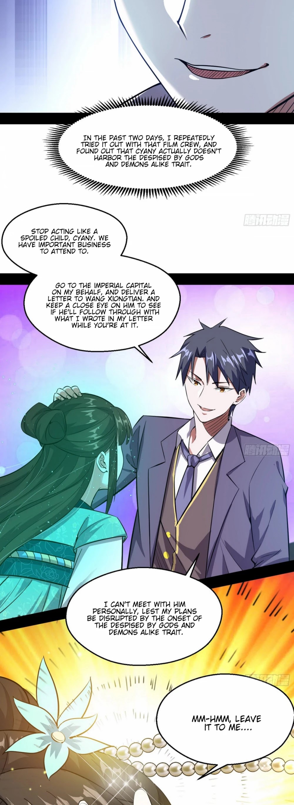 I'm an Evil God Chapter 97 page 35 - Chapter 97: Flirting With Cyany