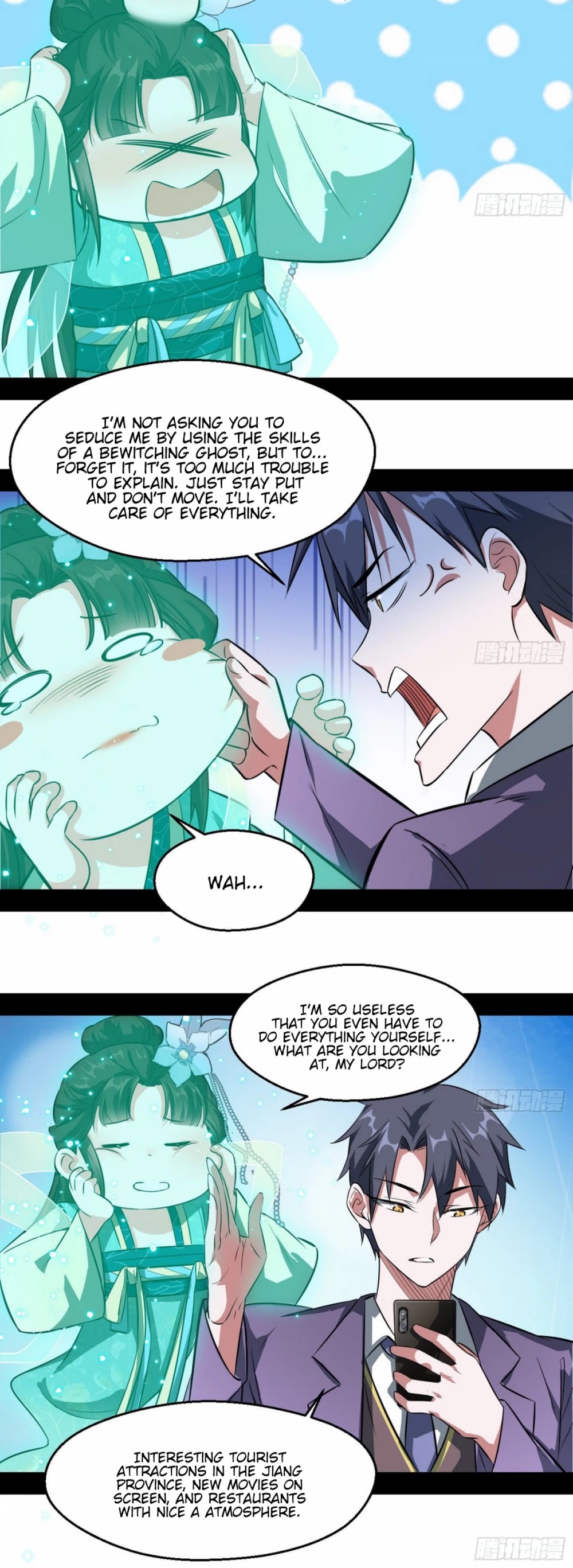 I'm an Evil God Chapter 97 page 8 - Chapter 97: Flirting With Cyany