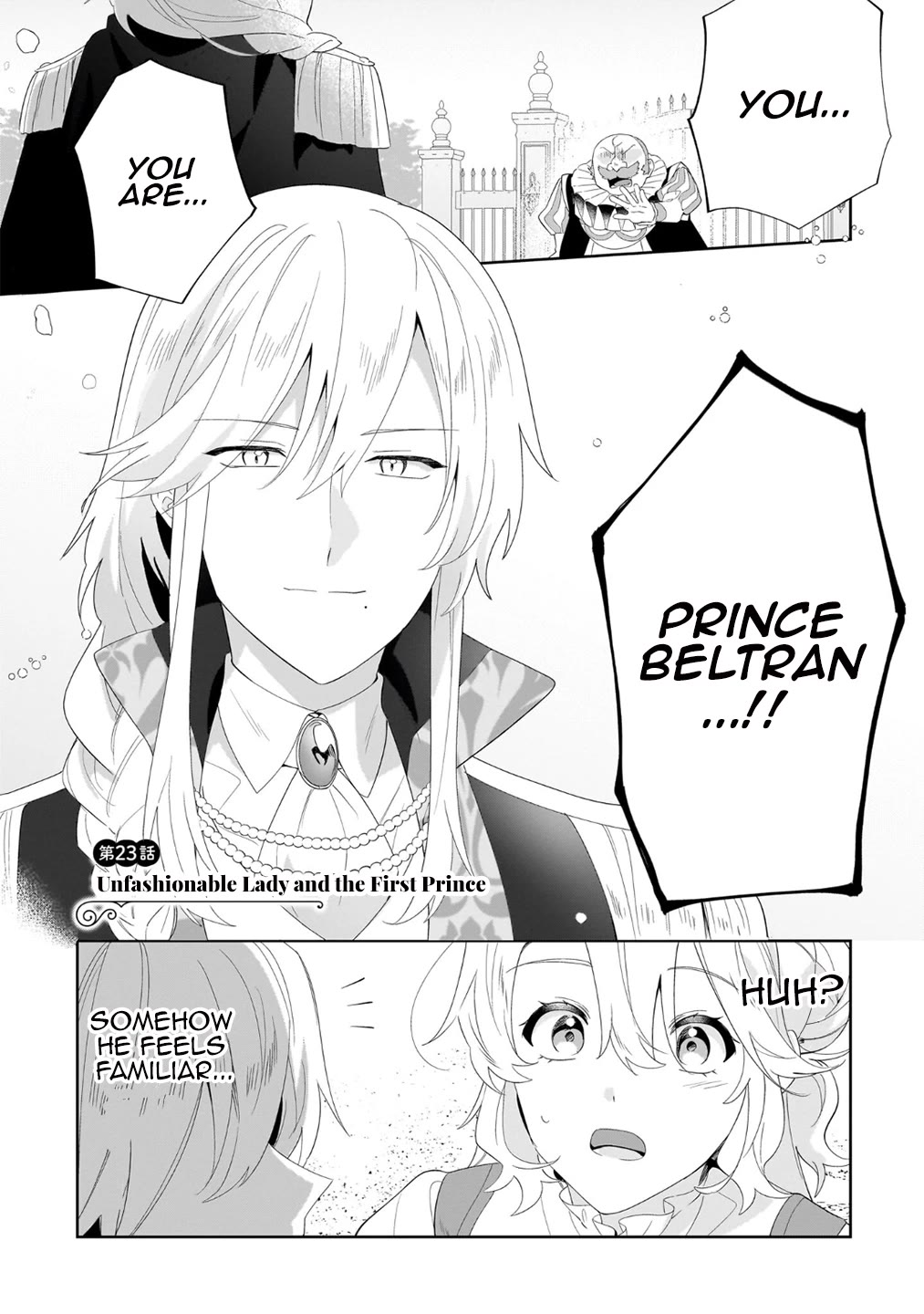 I'm an Unfashionable Lady, but When I Helped a Villainous Young Lord He Ended up Liking Me Chapter 23 page 1 - Chapter 23: Unfashionable Lady and The First Prince
