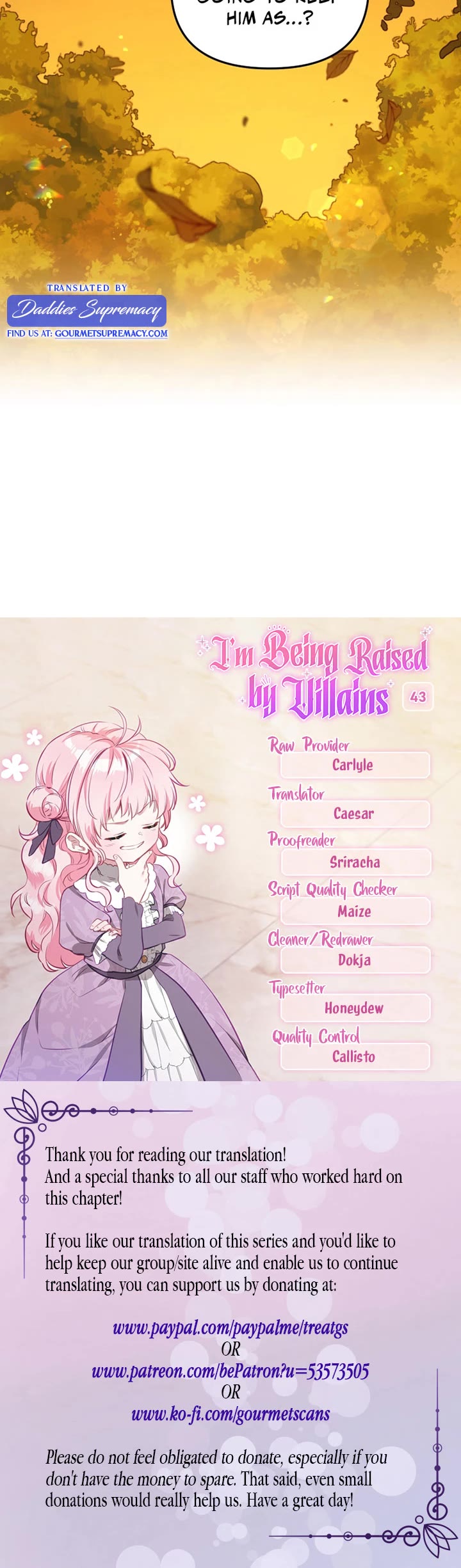 I'm Being Raised by Villains Chapter 43 page 44 - Chapter 43