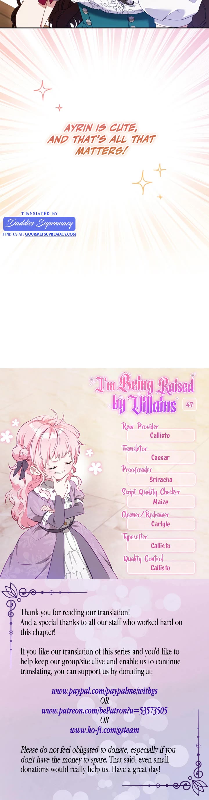 I'm Being Raised by Villains Chapter 47 page 48 - Chapter 47