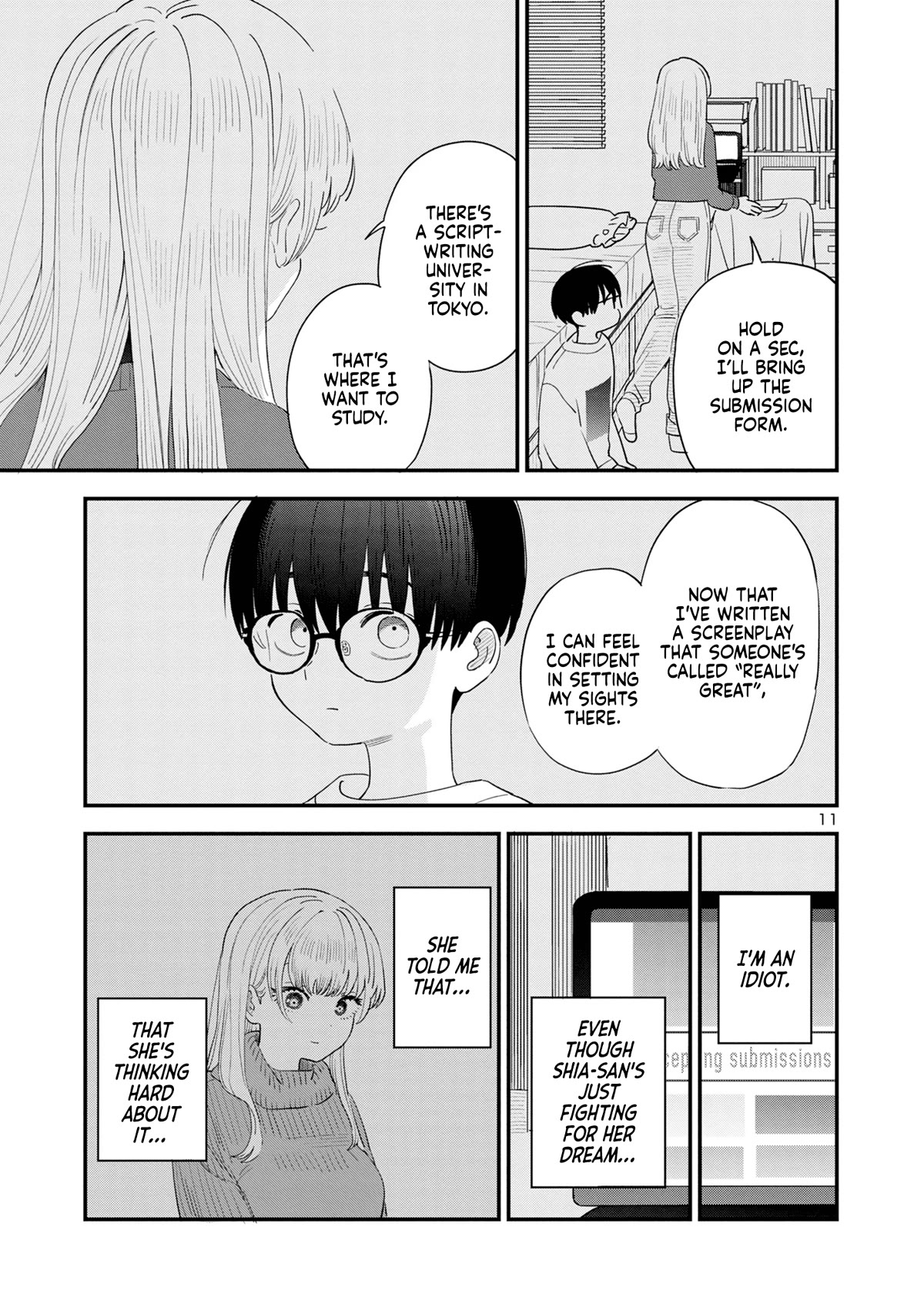 I'm in Love with the Older Girl Next Door Chapter 42 page 11 - Chapter 42: A Dark and Cheerful Room and Shia-san